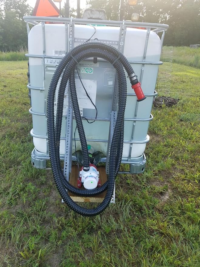 Pond Hose ID 1/2” × 25ft Black Corrugated Flexible Reinforced PVC Hose Vinyl Tubing for Pond Pump Fountain Garden Waterfall, Non-toxic & Kinkproof, with 2 clamps