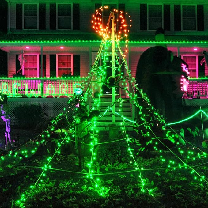 2 Pack Green Solar Lights Outdoor - Outdoor,Waterproof,8 Modes, Each 42.7 FT 100 LED Green String Lights for St Patrick's Day Tree Garden Patio Christmas Decorations