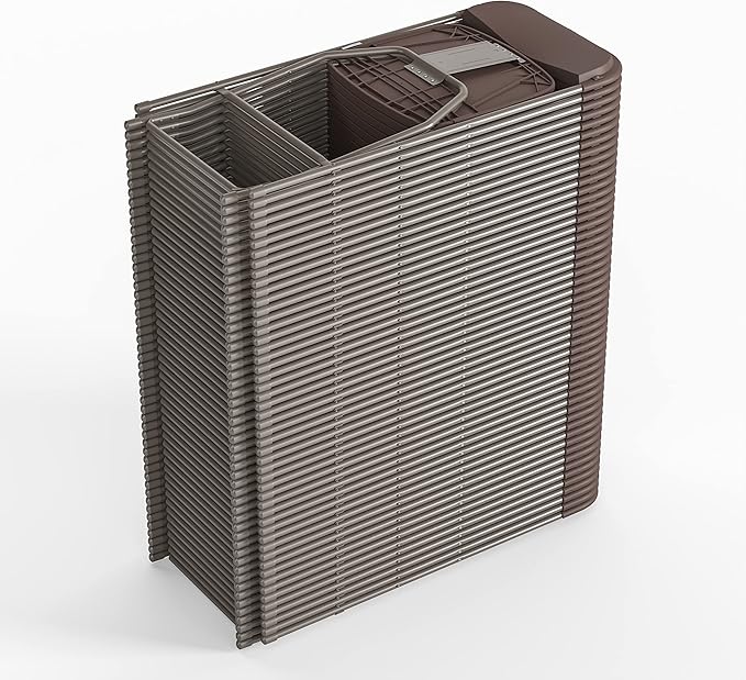 Flash Furniture Hercules Series Plastic Folding Chair - Brown - 20 Pack 650LB Weight Capacity Comfortable Event Chair-Lightweight Folding Chair