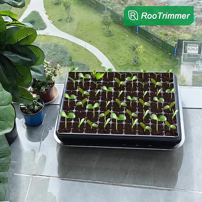 54 Cell Seed Starter Trays, 2.8" Deep Plug Tray Seedling for 1015 Nursery Tray, Super Thick Reusable Trays for Easy Transplantation (11.14inch ×14.6 inch, 5-Pack)