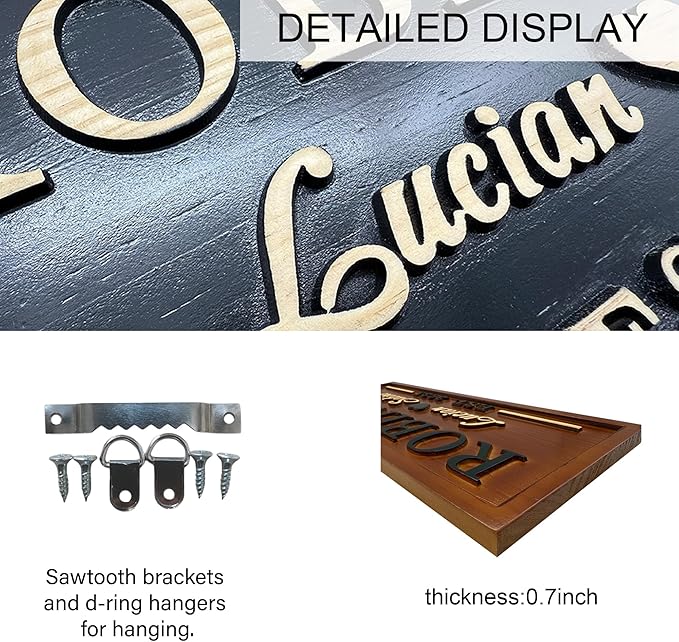 Personalized Wood Signs,Name Signs (Design 6)