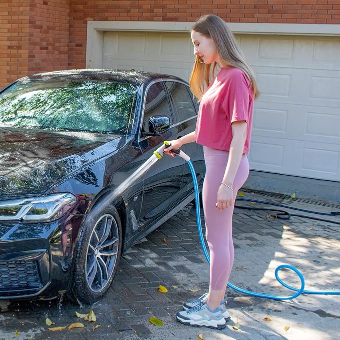 Fevone 35 ft Garden Hose, Heavy Duty Water Hose, Hybrid Polymer, Kink Resistance, Flexible, Durable, Leak Free, Aluminum Fittings, 3/4" GHT, 5/8" ID, 600 Psi, Drinking Water Safe