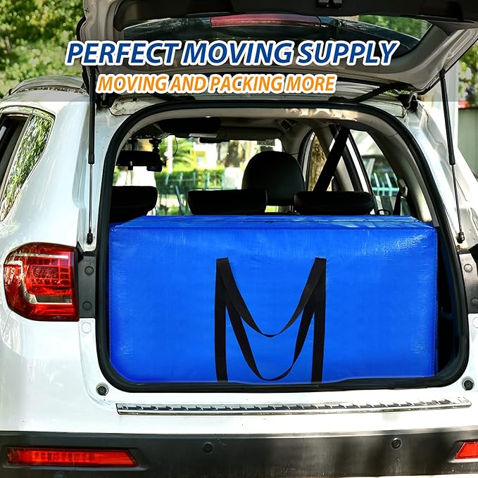 Extra Large Storage Bags, 41 Gallon XXL Jumbo Large Moving Bags Heavy Duty, Storage Totes Moving Boxes Supplies for College, Foldable Duffle Bag for Travel, 38x23x11inch - 2PACK