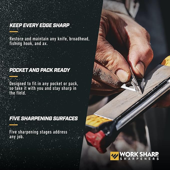 Work Sharp Guided Field Sharpener 3 Pack Gift Set, Travel Knife Sharpener Tool Multi Pack