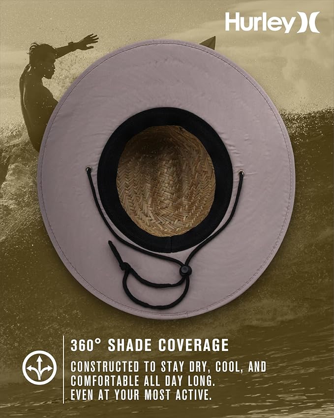 Hurley Men's Straw Hat - Bayside Lifeguard Straw Sun Hat