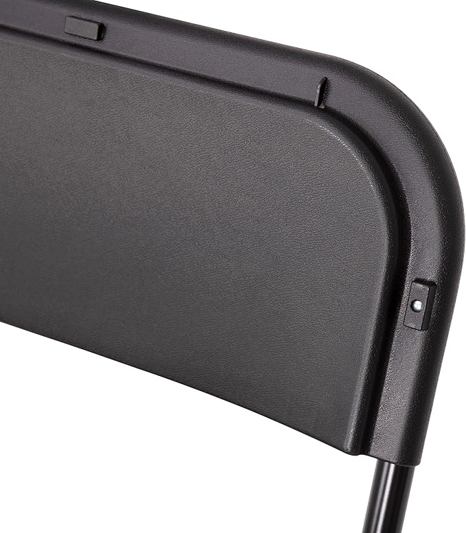 Flash Furniture Hercules Series Big & Tall Stackable Plastic Folding Chairs, Extra Wide Commercial Event Seats, Set of 4, Black