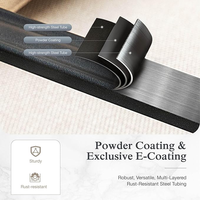 MFSTUDIO Outdoor Patio Furniture Set, 2 Piece Rattan Wicker Outdoor Ottoman, Metal Patio Ottoman for Garden Backyard