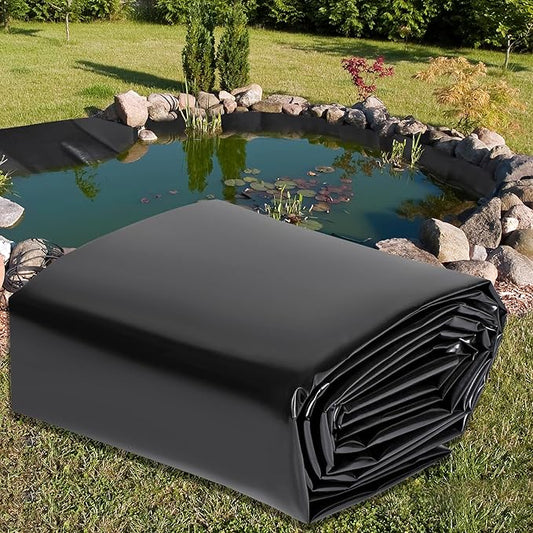 Pond Liners 20 x 20 Feet, Easy Cutting LDPE Pond Liner 20 Mil, High Preformed Koi Pond Liner for Ponds, Streams, Fountains and Garden Waterfall
