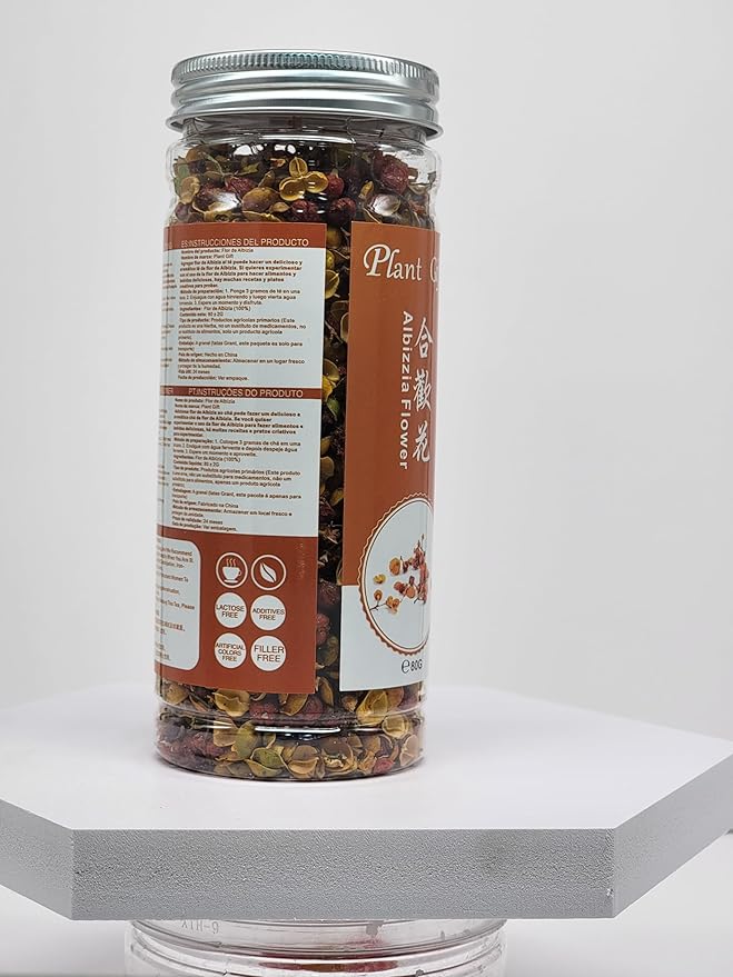 Plant Gift Albizia Flower Julibrissin Blooming Tea, HE HUAN HUA Loose Leaf Chinese Health Tea 80g / 2.82oz