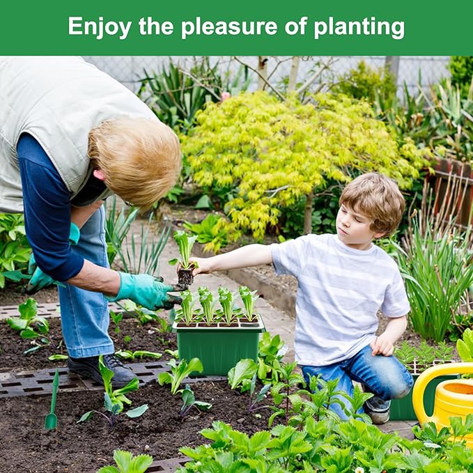 Self-Watering Seed Starter Tray with Timed Grow Light, 6 Packs Plant Starter Tray Seedling Starter Kit with Humidity Domes Base Indoor Mini Greenhouse for Gardening Seeds Growing Starting