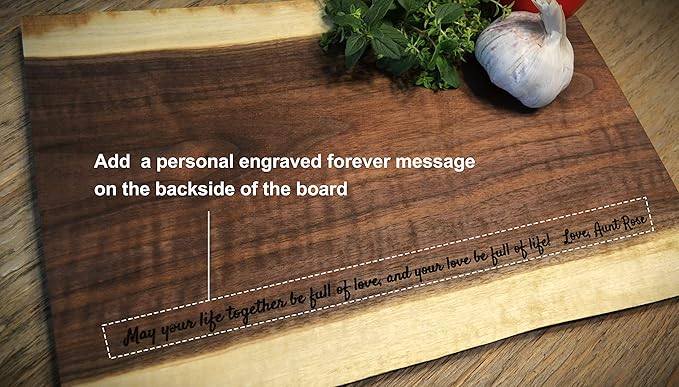 Personalized Walnut Live Edge Wood Sign Display Gift - Rustic Engraved Family Last Name Wedding Anniversary Housewarming Welcome Cabin House Door Awards Events Christmas Birthday (CUSTOMIZE YOUR OWN)