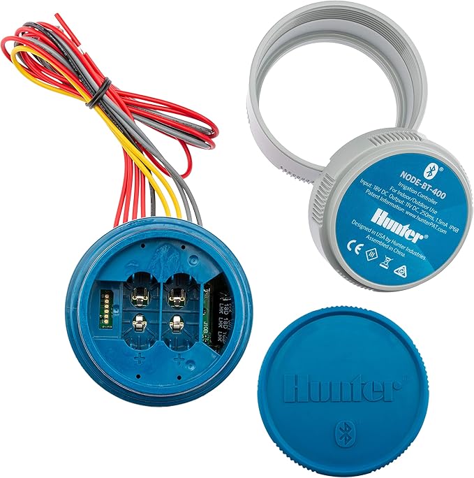 SPW Hunter Node-BT-400 Four Zone Bluetooth Enabled Irrigation Controller 4 Station 9V Timer NODEBT400