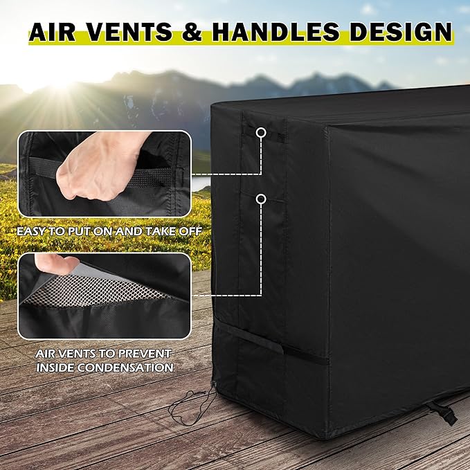 Griddle Cover for Royal Gourmet GB2000 2 Burner Grill, Flat Top Grill Cover for Outdoor BBQ, Outdoor Barbecue Cover for Gas Propane Griddle-Waterproof