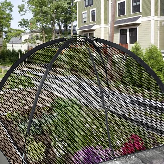 Pond Cover Dome: Protective Netting Tent for Outdoor Fish Koi Ponds Garden Leaves Vegetable Plant Care Use 5X7FT
