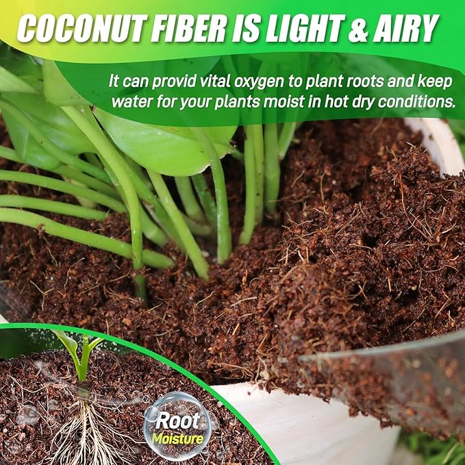 Coco Coir Brick for Plants-4 Pack Premium Coconut Bricks, 100% Organic Peat Moss, Fiber Coconut Husk for Planting, Gardening, Potting Soil Substrate