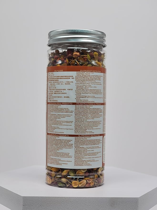 Plant Gift Albizia Flower Julibrissin Blooming Tea, HE HUAN HUA Loose Leaf Chinese Health Tea 80g / 2.82oz