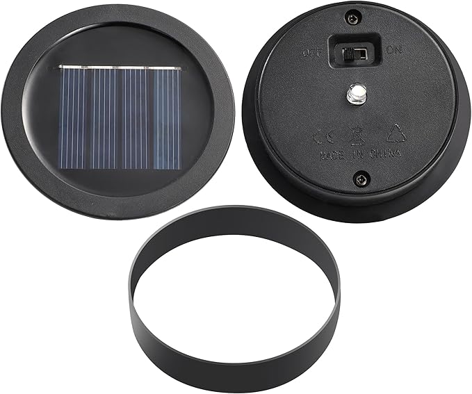 Cooo 4 Pack Mosaic Solar Lantern Outdoor Waterproof IP68 Hanging Projection Light Hidden Lid Pear-Shaped Lantern with Rope Handle Solar Powered Auto On for Patio Garden Fence Table - Crimson Ember