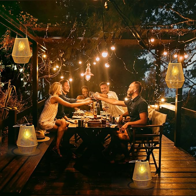 Solar Lanterns, KagoLing Solar Lanterns Outdoor Waterproof Solar Lights for Outside Hanging Solar Lights Outdoor Solar Lamp Lights Decoration for Garden,Yard,Patio,Porch,Trees,Lawn,Pathway, 4 Pack