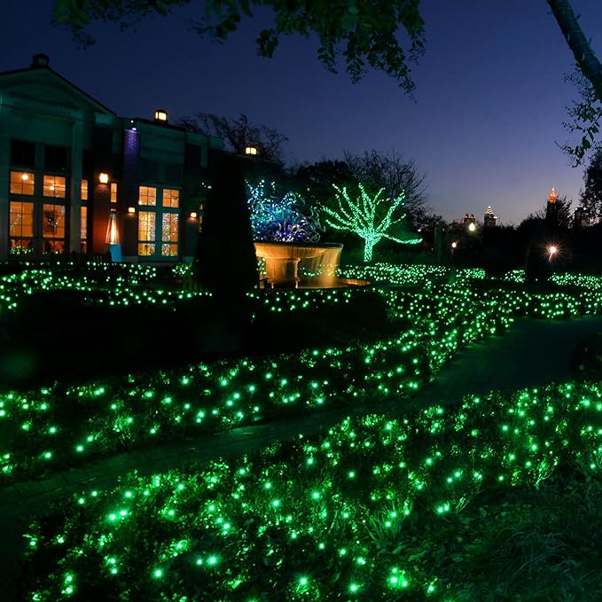 TW SHINE Green St. Patrick's Day Lights, 2 Pack Total 40FT 200 Count Incandescent Christmas Mini String Lights, Waterproof Decorations for Outdoor Indoor Xmas Tree Patio Home Party Yard Decor