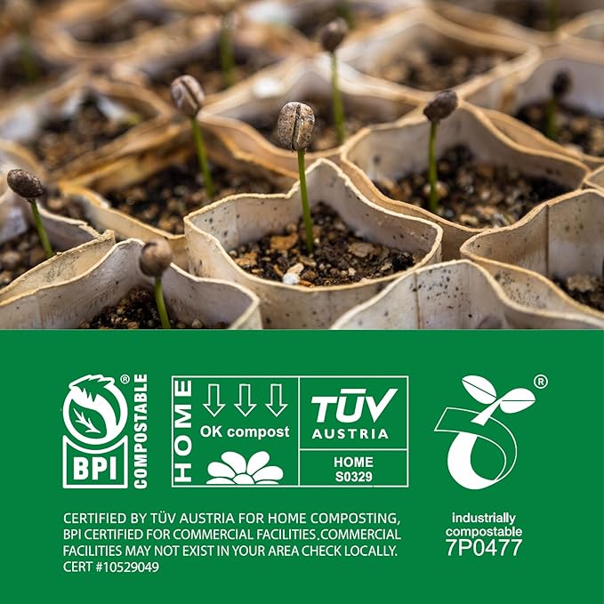 Compost Bags, Trash Bags 3 Gallon, Extra Thick, US BPI ASTM D6400 Certified Compostable Food Scrap Kitchen Waste Bags, 100 Count