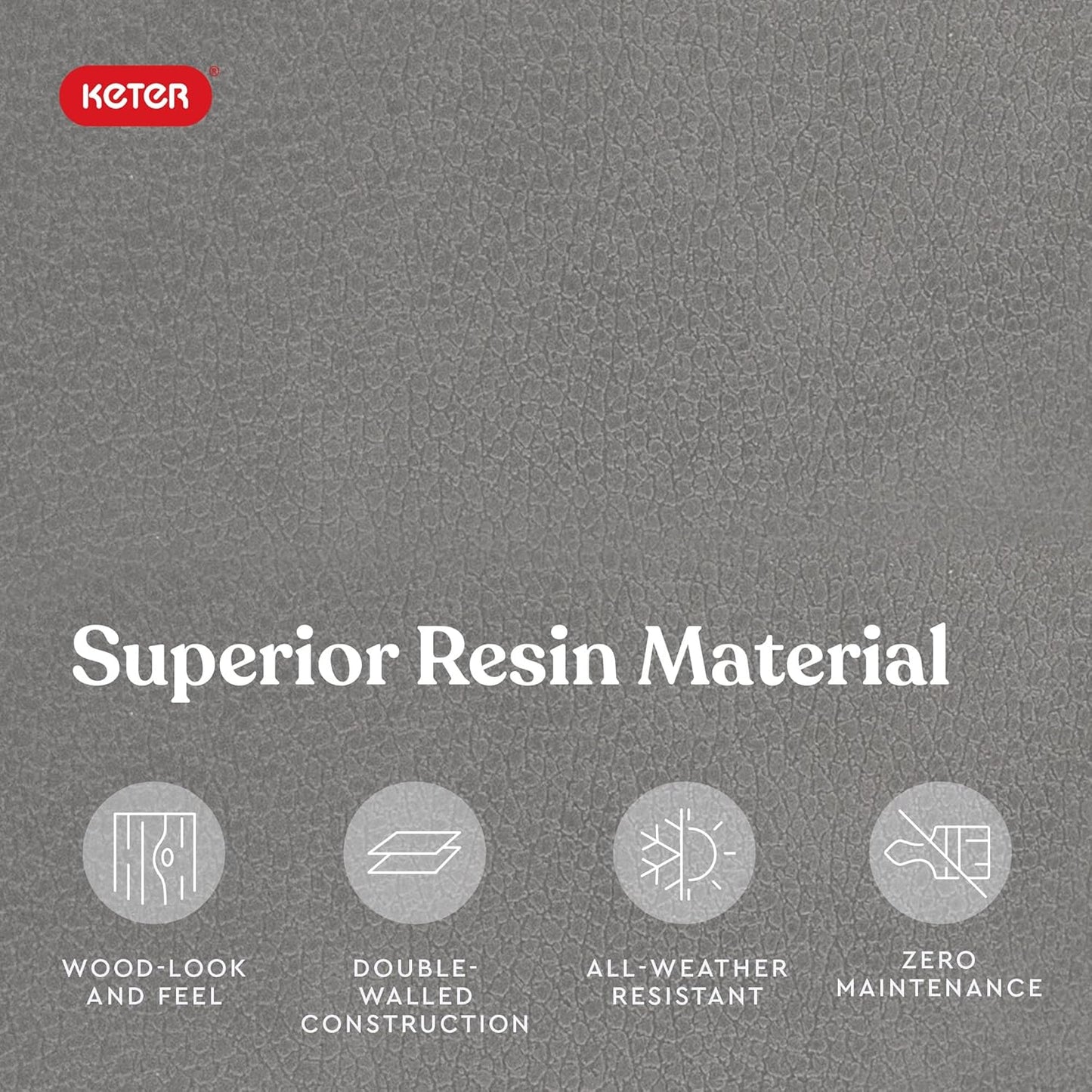 Keter Marvel Plus 71 Gallon Resin Deck Box-Organization and Storage for Patio Furniture Outdoor Cushions, Throw Pillows, Garden Tools and Pool Floats, Light Grey