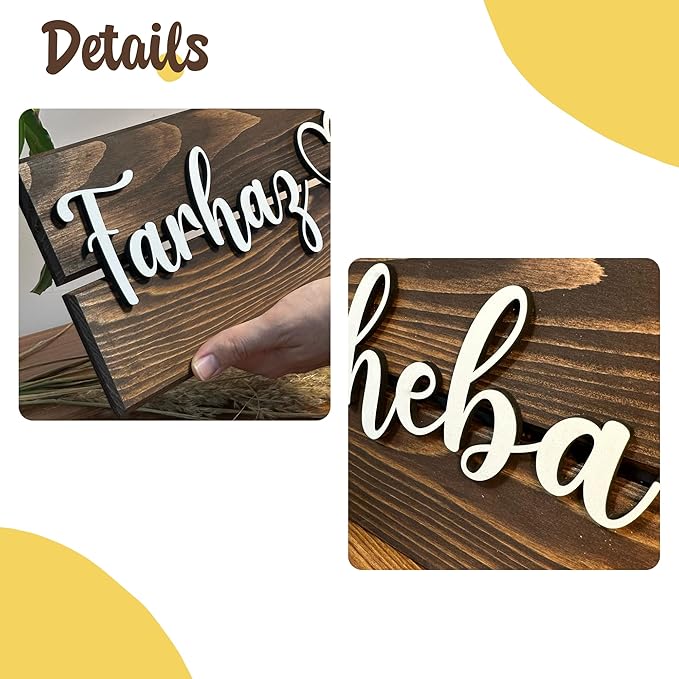 Personalized Wooden Couples Name Sign, Valentine's Day Gifts for Couples, Custom Engagement Gifts, Rustic Wall Decor, Wedding Gifts for Wife, 3D Pallet Sign