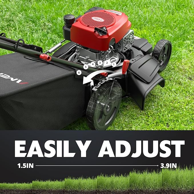 Self Propelled Gas Lawn Mower, 21" with 170cc 4-Cycle OHV Engine 3-in-1 RWD Self-Propelled Lawn Mower (AV8621S1)
