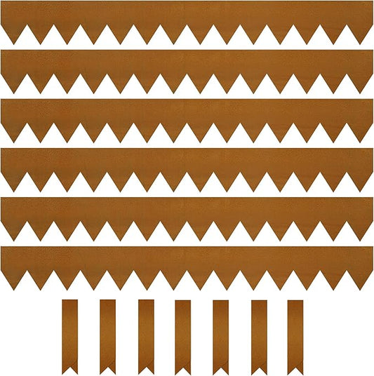 KOL Corten Steel Pre-Rusted Garden Lawn Edging - 6-Pack Metal Landscape Edging Strips - Heavy Duty Hammer-in Cor-Ten Steel Rust Border with 7 Clips - 14-Gauge - 40" L x 5.5" H (20FT Total Length)