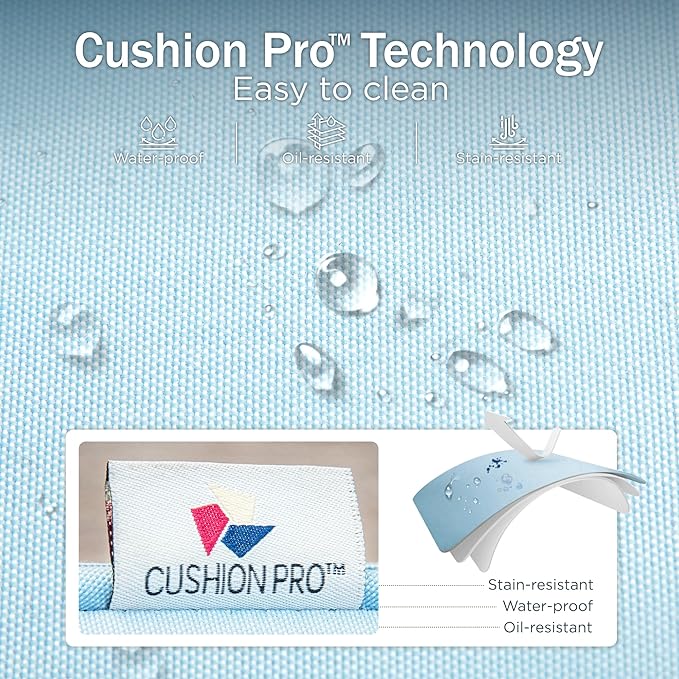 Patio Furniture Set with 32" Fire Pit Table, Patio Conversation Sets 4 Swivel Chairs with Thick Cushion and 50000 BTU Fire Pit Table (5 Pieces,Blue