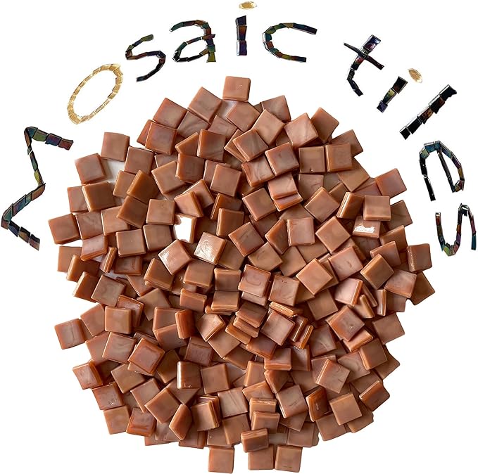 SMEIINIK 1.1lb Bulk Single Iridescent Color Mosaic Tiles for Crafts, Glass Mosaic Pieces for Mosaic Puzzles, Stained Glass Tiles for Mosaic DIY, Mosaic Making Supplies(AJ85+6-24)