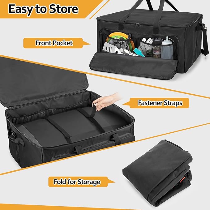 Pizza Oven Bag Compatible with Ooni Koda 16 Gas Pizza Oven, Outdoor Storage Cover Compatible with Ooni Koda 16, Portable Carry Case with Shoulder Strap for Accessories Kit, Bag Only