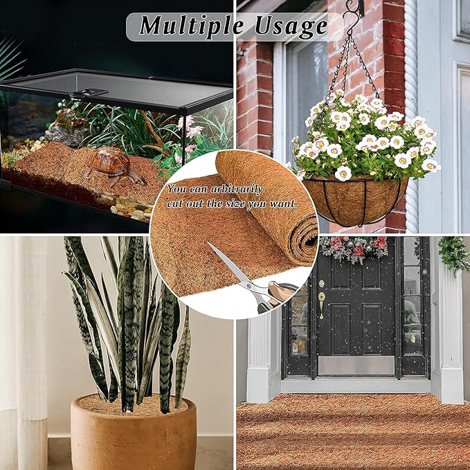 Thickend No Slip Ice and Snow Carpet-16 x 118 inch Natural Coconut Fiber Mat Walking Safety, Winter Walkway Carpet Runner for Front Door Hallway Stairs, Outdoor Patio Porch Garden