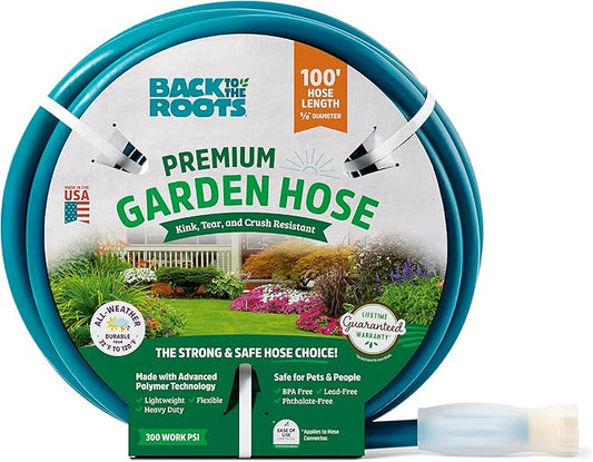Back to the Roots Kink Resistant, BPA-Free Garden Hose, 100ft