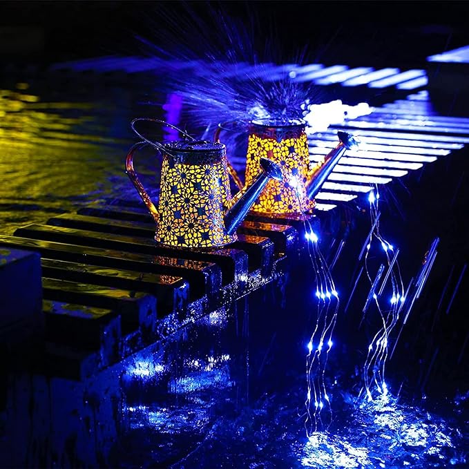 Solar Watering Can Lights,Large Retro Metal Hanging Solar Lights Outdoor Waterproof, Gardening Mother's Day Gifts for Mom Grandma Women Birthday, Garden Decor Yard Light Outside for Porch Patio