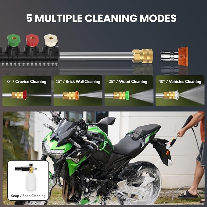 Giraffe Tools Grandfalls Wall Mount Pressure Washer Plus+, Max 2900PSI 2.2 GPM, Electric Power Washer with 100ft Pressure Hose for Car/Patios, Automatic Rewind, Dark Silver