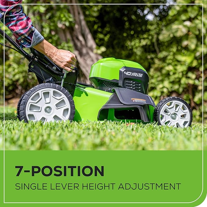 Greenworks 40V 21" Brushless Cordless (Smart Pace / Self-Propelled) Lawn Mower (75+ Compatible Tools), (2) 4.0Ah Batteries and Charger Included