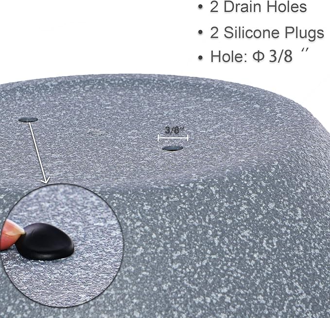 12 Inch 2 Pack Large Hanging Planters for Indoor Outdoor Plants, Plastic Hanging Basket Pots for House Plants Flowers, Grey