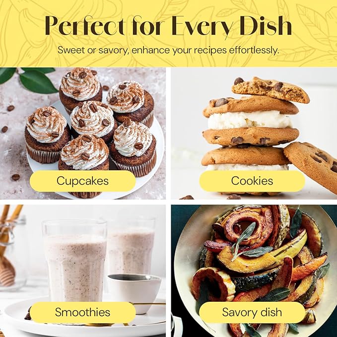 Alcohol-Free Natural Vanilla, Nature Sourced For Baking, Sweet Drinks And More, Small Batch Handcrafted From Madagascar Bourbon Vanilla Pods, 4 Oz Bottle