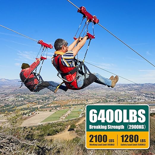 1/4" Stainless Steel Cable 300FT Wire Rope, 7X19 Strands Aircraft Cable, 6400lbs Breaking Strength, for Zipline, Outdoor, Deck Railing, Heavy Duty Applications, Hanging