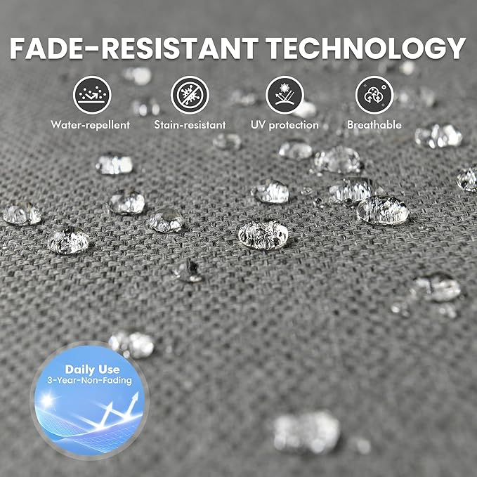 Outdoor Sectional Patio Furniture Set with Swivel Rocking Chairs,9 Pieces Wicker Conversation Sets L Shaped Couch Out Door Sofa Set Outside Furniture for Garden Deck Yard Porch,Dark Grey