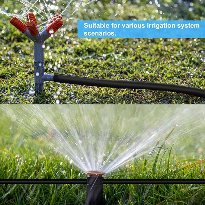 1/4 PE Drip Irrigation Tubing, 100FT Drip Irrigation Hose, Push-To-Connect Compatible- Misting Tubing or Blank Distribution Tubing for DIY Garden Irrigation Hydroponics System