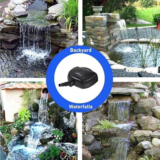 12V-18V DC Brushless Submersible Water Pump 898 GPH for Solar Fountain Koi Pond and Waterfall