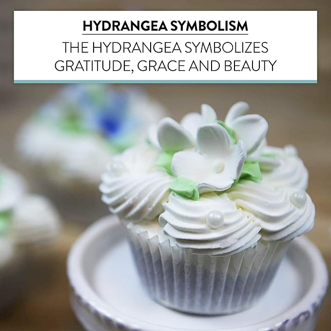 Global Sugar Art Hydrangea Blossom Edible Sugar Cake Flowers, White Unwired, 36 Count by Chef Alan Tetreault