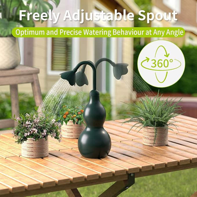 Squeeze Bottles for Plants, 11oz Small Watering Can for Succulent, Muti-Function Squirt Bottle for Seedling Watering, Wash, Tattoo, Dark Green