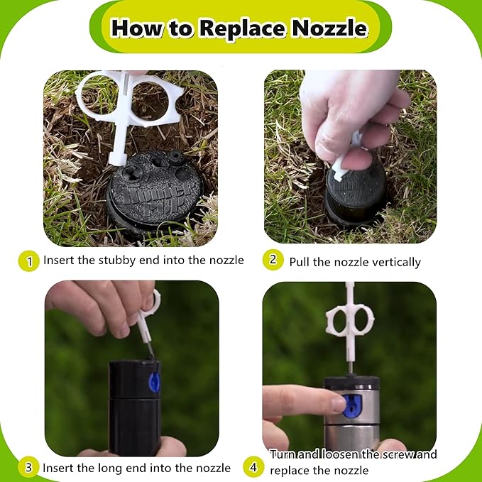 6 PCS Sprinkler Adjustment Tool Compatible with Hunter MP PGP Sprinkler Head, Spray Head Pull up Tool Kit Fit for Garden Lawn Irrigation System Repair