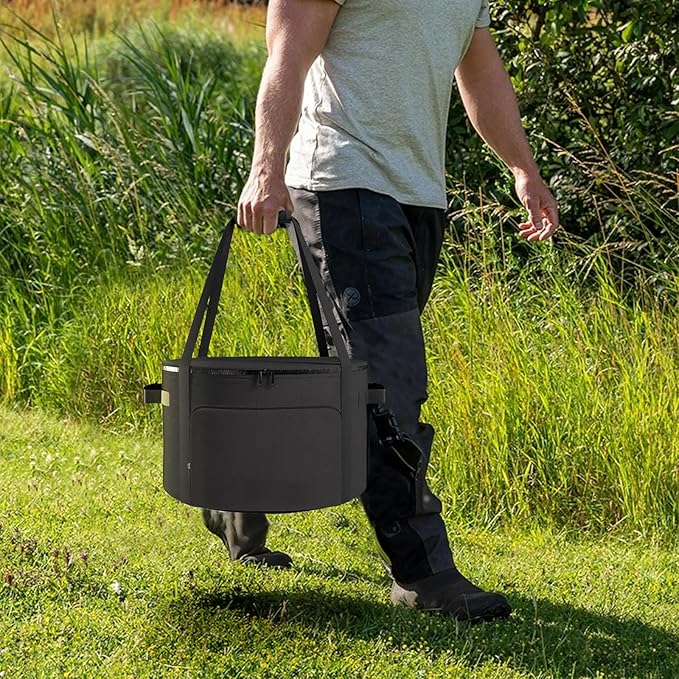 Pizza Oven Carry Bag for Solo Stove Pi Pizza Oven, Waterproof Dustproof Solo Stove Pi Shelter, Storage Bag with Durable Handles, 21" Dia x 16" H Caryy Case for PizzaOven