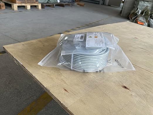 3/16" Wire Rope, 304 Stainless Steel Turnbuckle Wire Tensioner Kit, 100 Ft PVC Coated Steel Cable w/ 7×7 Strand Core for Decking Stair Railing, Shade Sail, String Light Hanging, Clothes Line