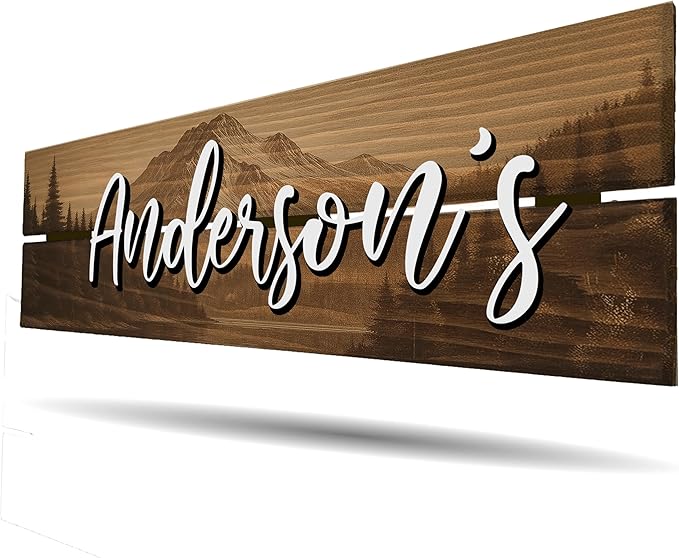 Personalized Custom Wood Name Sign for Home, Office, Nursery, Wedding, Babby Shower, Modern Rustic, Plywood, Small