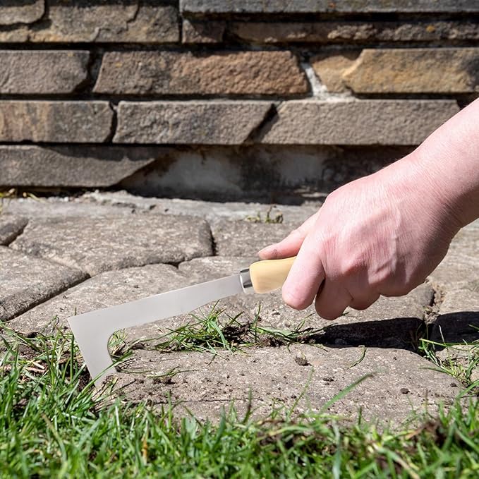 Lasnten 5 Pcs Garden Tool Set, Heavy Duty Gardening Tools with Hand Dibber, Hand Crack Weeder, Transplanter, Big Trowel, 3-Claw Cultivator for Planting Flowers, Gardening Gifts for Women and Men