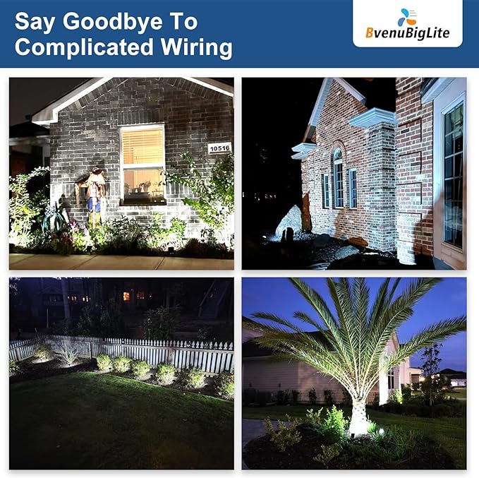Solar Lights Outdoor Waterproof: IP65 Led Spot Light Decorations for Garden - 3 Lighting Modes Solar Powered for Yard - Dust to Dawn Landscape Lighting Patios Pathway Driveway 4PC White